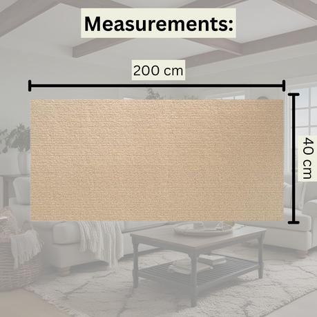 Bestby - 200x40cm Cat Scratcher Pad Self-Adhesive Furniture Guard Mat - Brown - Image 3