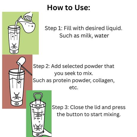 AICOM - 11000rpm Rechargeable Electric Shaker Bottle Stirring Cup - Image 7