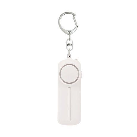 AICOM - 130db Portable Emergency Safety Alarm with LED Light Keychain - White