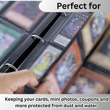 AICOM - 360 Slots Trading Card Book Collection Binder Album with PU Cover - Black - Image 10