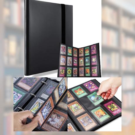 AICOM - 360 Slots Trading Card Book Collection Binder Album with PU Cover - Black - Image 5