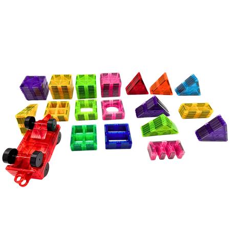 100 Pieces Magnetic Tiles Building Blocks 3D Stem Stacking Toys