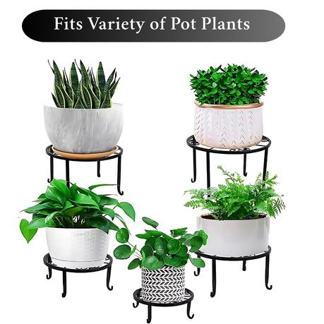 Bestby -5pcs Multi-height Metal Pot Flower Plant Stands for Décor & Display - Image 3