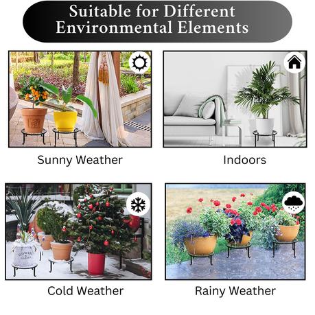 Bestby -5pcs Multi-height Metal Pot Flower Plant Stands for Décor & Display - Image 5