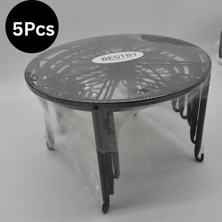 Bestby -5pcs Multi-height Metal Pot Flower Plant Stands for Décor & Display - Image 8