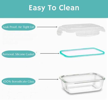 Bestby- 8pcs Borocilicate Glass Airtight Food Storage Containers Bowls Set - Image 7