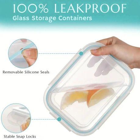 Bestby- 8pcs Borocilicate Glass Airtight Food Storage Containers Bowls Set - Image 8