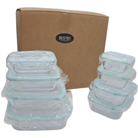 Bestby- 8pcs Borocilicate Glass Airtight Food Storage Containers Bowls Set - Image 9