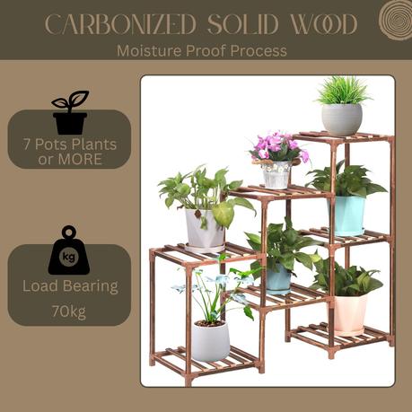 Bestby-7 Tiered Indoor And Outdoor Multi-Functional Pot Plant Stands-81cm - Image 4