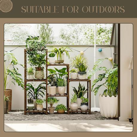 Bestby-7 Tiered Indoor And Outdoor Multi-Functional Pot Plant Stands-81cm - Image 6
