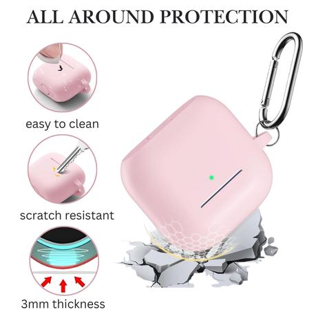 AICOM - AirPods 4th Gen Silicone Case with 3-in-1 Cleaning Kit & Carabiner - Black - Image 10