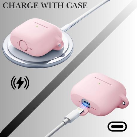 AICOM - AirPods 4th Gen Silicone Case with 3-in-1 Cleaning Kit & Carabiner - Black - Image 11