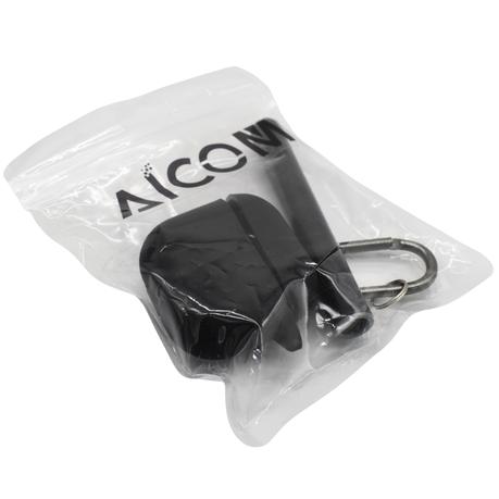 AICOM - AirPods 4th Gen Silicone Case with 3-in-1 Cleaning Kit & Carabiner - Black - Image 7