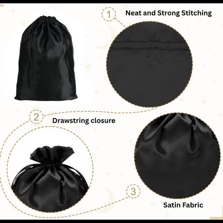 Bestby - 10 Pieces Satin Silk Drawstring Bags for Wig/Towel/Bedding Packaging - Image 4