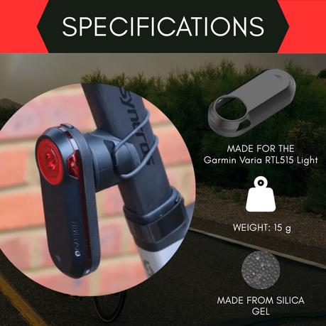 AICOM - Bicycle Taillight Protective Cover for Garmin Varia RTL515 - Black - Image 4