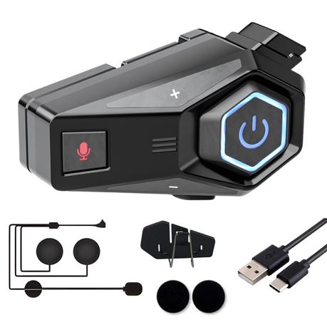 AICOM - Motorcycle Helmet Wireless Bluetooth Headset Earphone