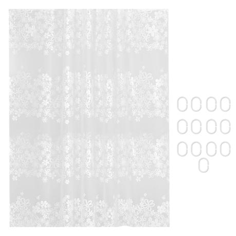 Bestby - 1.8x1.8m Mold-Resistant Shower Curtain with Metal Grommets & Rings