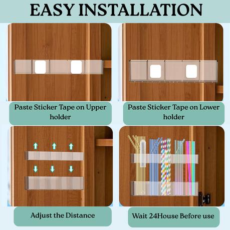 Bestby - 5 Slots Straw/Coffee Stirrer Clear Acrylic Holder Organizer Rack - Image 4