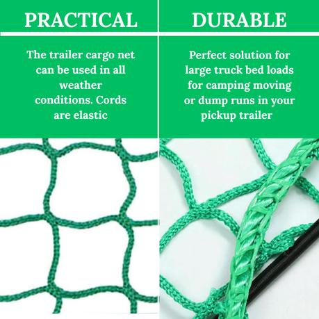 3x2m Heavy Duty Car & Truck Transport Cargo Net with Hooks - Image 7