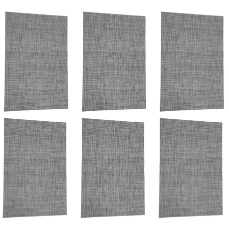 Bestby - Anti-Slip Waterproof And Heat Resistant Table Mats 6-Pieces - Light Grey