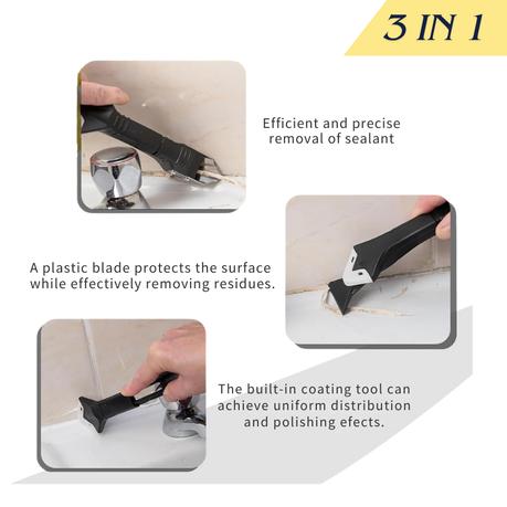 Bestby- 3-in-1 Caulking Tool With Professional Sealant Finisher & Scraper - Image 5