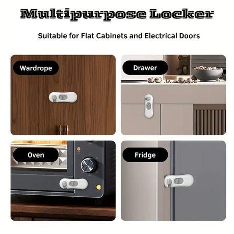 5 Piece Cabinet Safety Locks - PVC Baby Proofing for Drawers & Doors - Image 6