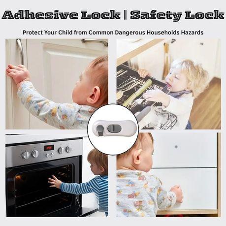 5 Piece Cabinet Safety Locks - PVC Baby Proofing for Drawers & Doors - Image 7