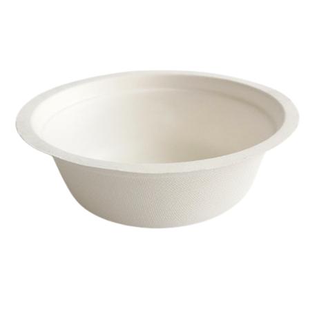 350ml White Biodegradable Disposable Paper Pulp Bowl (100 Pack)