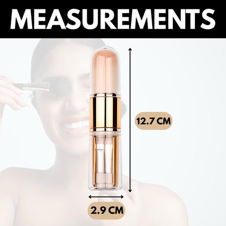 Bestby- 5-in-1 Pocket-Sized Portable Makeup Brush & Applicator Travel Set - Image 3