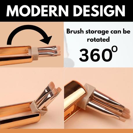 Bestby- 5-in-1 Pocket-Sized Portable Makeup Brush & Applicator Travel Set - Image 5