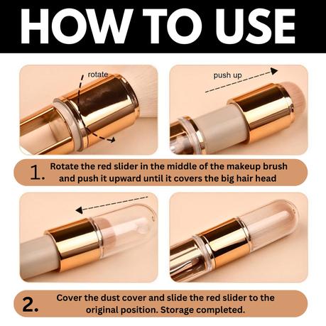 Bestby- 5-in-1 Pocket-Sized Portable Makeup Brush & Applicator Travel Set - Image 6