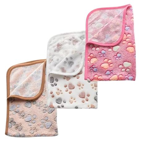 Bestby - 60x40cm Coral Fleece Warm Pet Blanket For Pets (3 Pack)